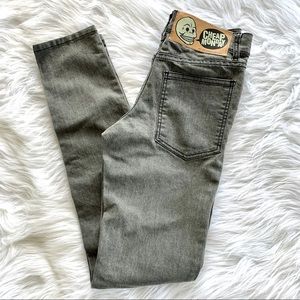 Cheap Monday Grey Stonewash Tight Skinny Jeans